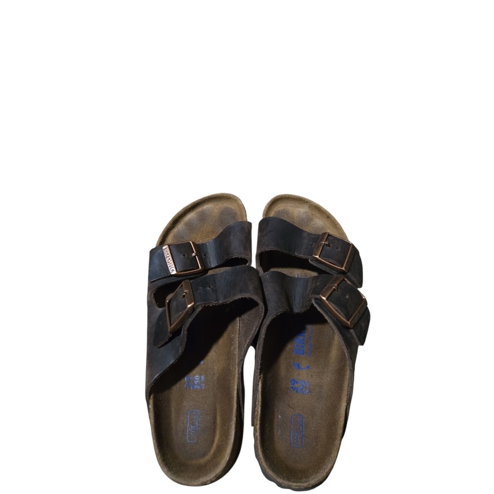 Birkenstock Arizona Oiled Leather Sandals Tobacco Brown EU 39 Buckle - Picture 3 of 13